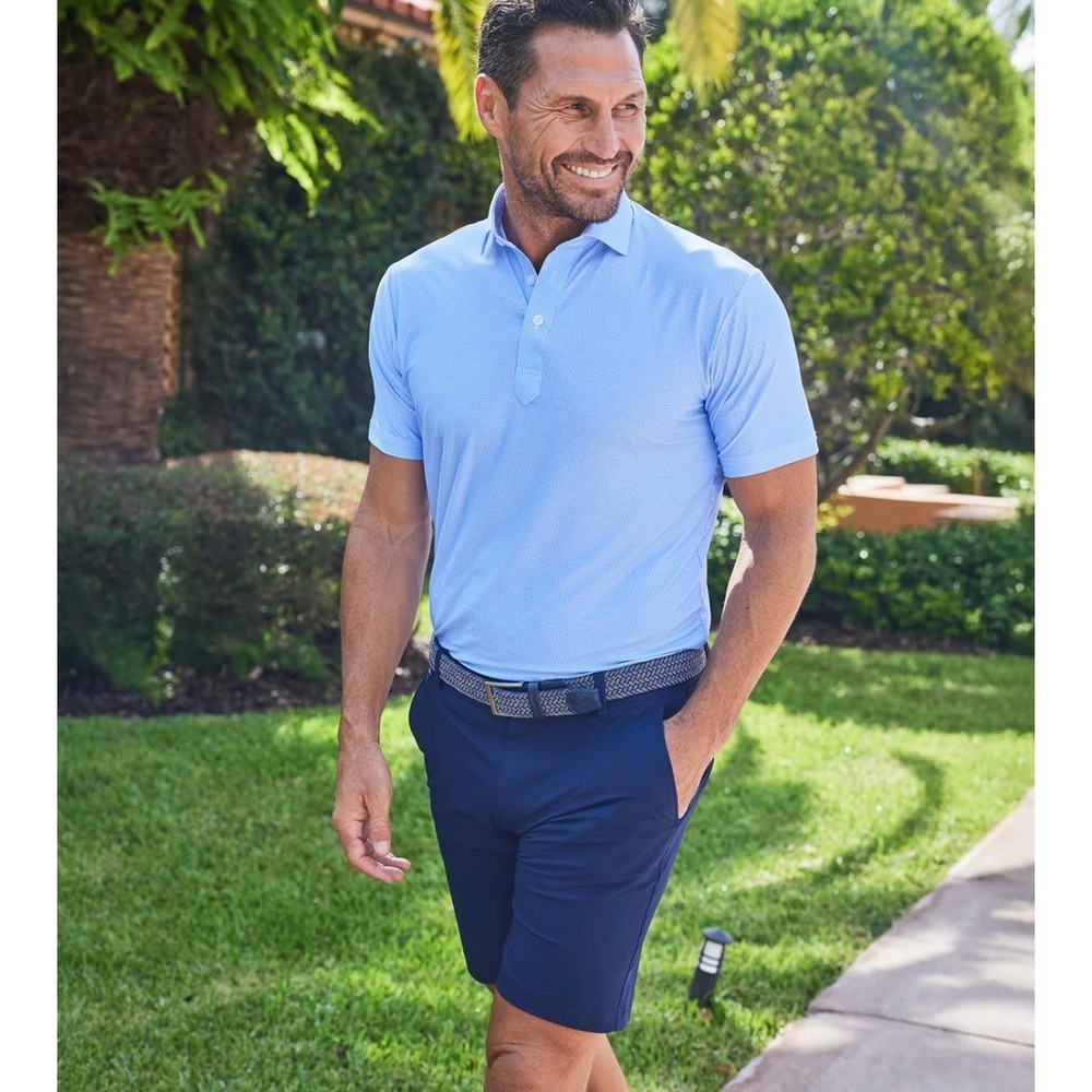 Collars & Co Men Size Large Velocity Pull-On Shorts Navy Blue 7" Performance NEW